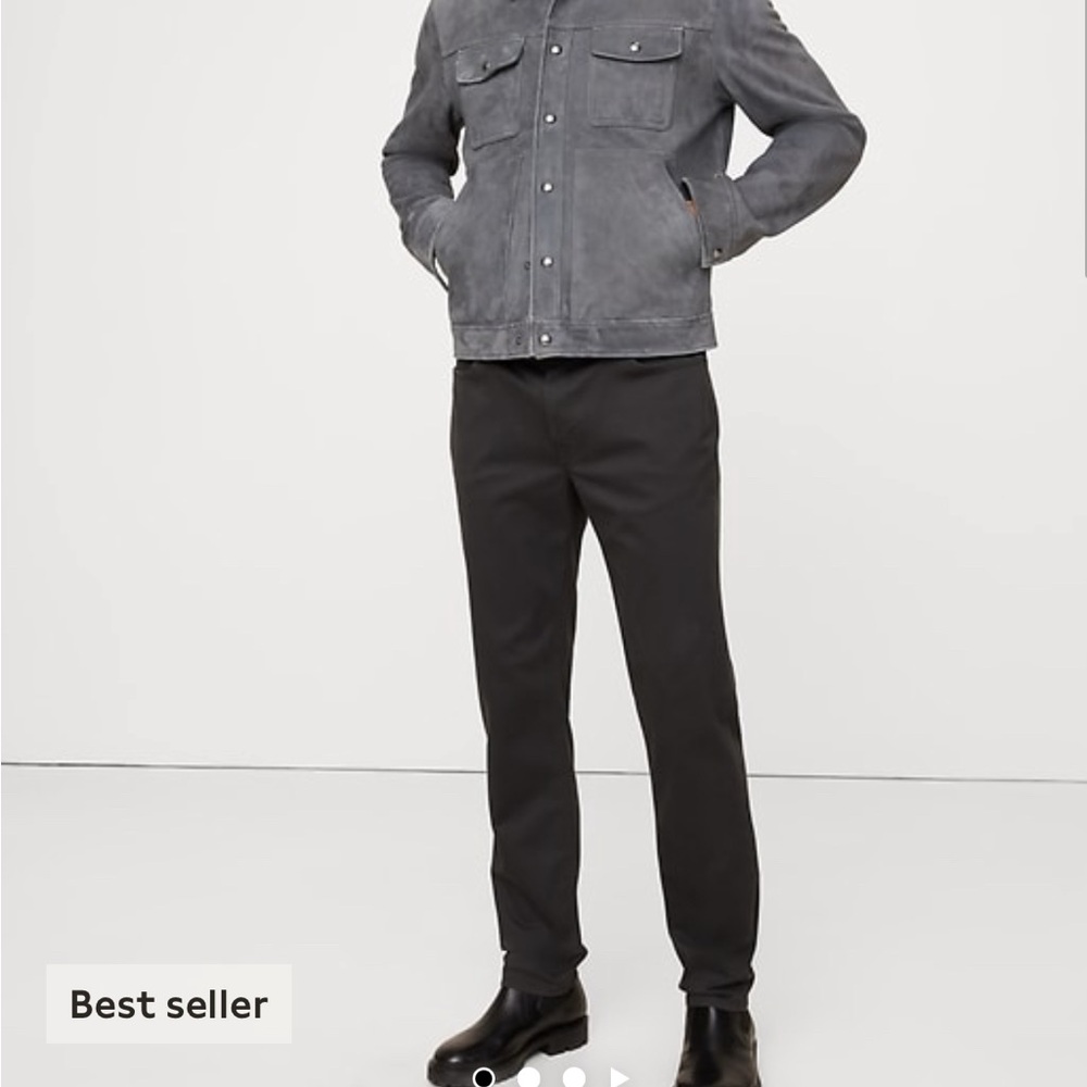 Banana Republic Men's Dark Gray Athletic Fit Jean Pants